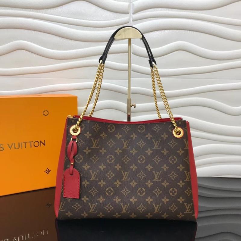 LV Handbags Tote Bags M43773 Old Flower with Cherry Red Skin